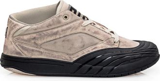 Givenchy Witte Sneakers van Nubuck Leer met Rubberen Zool - Heren - Sneakers - Wit - 41 1/2 EU - Leer - Schoenen