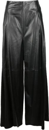 Rochas Leather Trousers - Black