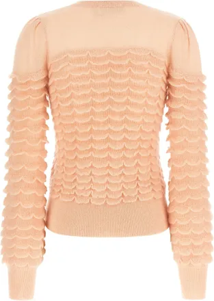 Zimmermann Hypnotic Scallop Sweater - peach