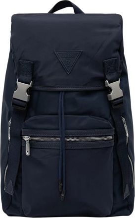 Guess Berlin Logo Rugzak - Heren - Rugzakken - Blauw - ONE Size - Polyester - Tassen
