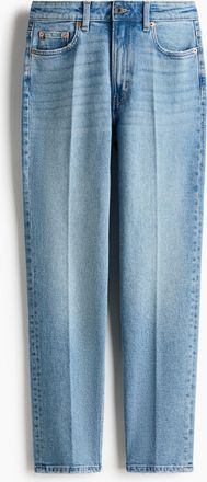 H&M Slim Straight High Ankle Jeans - Blue