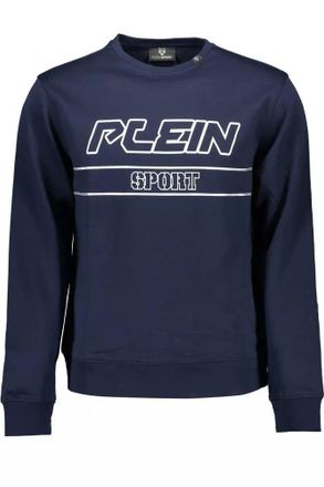 Plein Sport Mens Crew Neck Sweatshirt Style - Dark Blue Cotton - Size X-Large