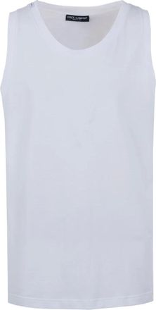 Dolce & Gabbana Klassiek Tanktop - Heren - Tops - Wit - Maat: L