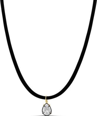 SHYMI Pear Cubic Zirconia Pendant Necklace in Gold at Nordstrom, Size 16