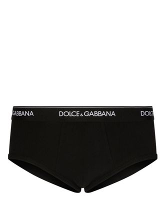 Dolce & Gabbana Boxer con banda logo - Nero