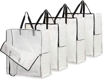 OEM 4 Bolsas De Almacenamiento Transparentes Extragrandes Con Cremallera Para Mudanzas Y Almacenamiento