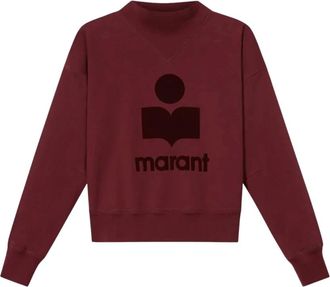 Isabel Marant Hoodies & sweatvesten, Dames, Rood, 2Xs, Katoen, Moby Sweatshirt