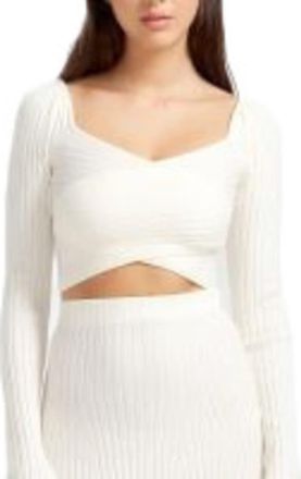Belle & Bloom Forget Me Not Knit Crop in Cream at Nordstrom, Size Medium Au