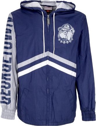 Mitchell & Ness Georgetown Hoyas Windbreaker Jas - Heren - Fitness - Blauw - L - Fitness