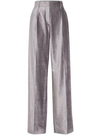 Brunello Cucinelli Straight broek met monili afwerking - Grijs