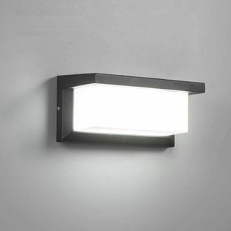 OEM Aplique De Pared Led Moderno De 12 W Para Exteriores, Resistente Al Agua Ip65, Aluminio Antracita, Iluminaci&oacute;n Decorativa Para Patio, Jard&iacute;n, Terraza,