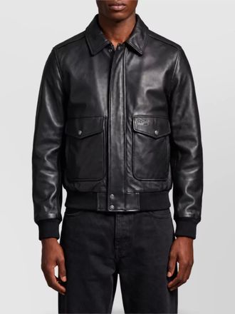 Schott NYC leather aviator bomber jacket