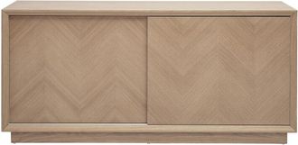 Miliboo Buffet Con Motivos De Espiga En Madera Clara De Roble L160 Cm Arrow