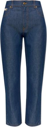 Moschino Jeans, Dames, Blauw, S, Katoen, Tapered-leg Jeans