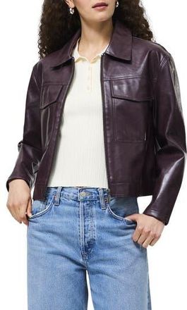 French Connection Kayleigh Faux Leather Bomber Jacket in 60-Bordeaux Red at Nordstrom Rack, Size Medium