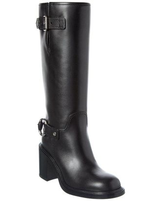 Gucci Mid-Heel Leather Boot
