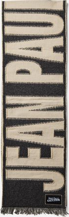 Jean Paul Gaultier Oversized Logo Scarf Black