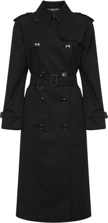 Burberry Long Waterloo Heritage Trench Coat - Dames - Trenchcoats - Zwart - XS - Katoen - Jassen