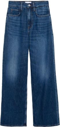 Frame Denim high-rise straight jeans - women - Cotton/Recycled Cotton - 28 - Blue