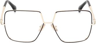 Max Mara MM5120 Square Full Rim Metal Eyeglasses - Black