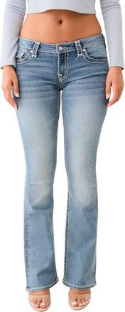 True Religion Crystal Becca Straight Leg Jeans in Medium Wash at Nordstrom, Size 30