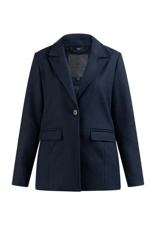 Dreimaster Dreimaster Lange blazer van wolmix Dames nachtblauw