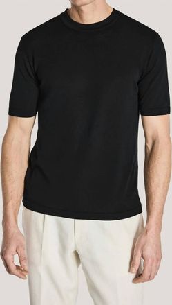 Jack Victor Wellington Crew Neck Tee In Black