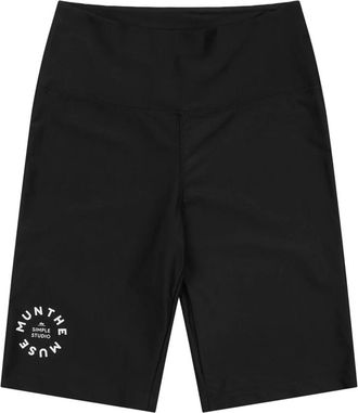 Munthe Zwarte Zomer Shorts - Slim-Fit Kwaliteit - Dames - Korte Broeken - Zwart - S - Korte Broeken