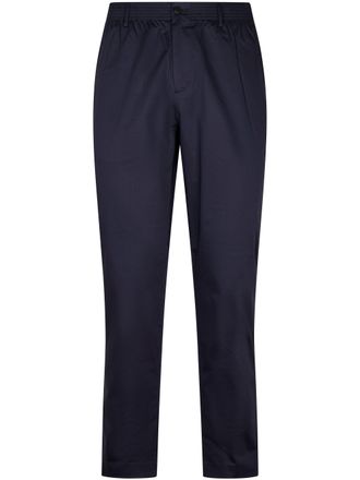 Cellar Door Tapered Fit Deep Blue Trousers with Comfortable Waistband