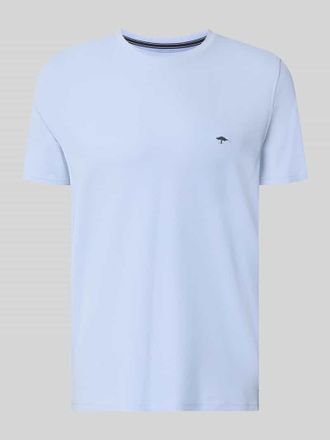 Fynch-Hatton Fynch-Hatton Regular Fit T-Shirt mit Logo-Stitching in Hellblau, Gr&ouml;&szlig;e 3XL