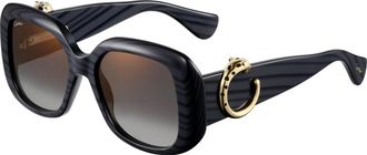Cartier Panthere C Grey Square Ladies Sunglasses CT0471S 003 54