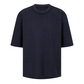 Ted Baker Heren Textured Crew Neck Regular T-shirt (Marine)