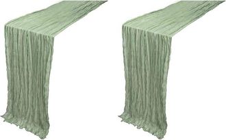 OEM Caminos De Mesa De Tela De Gasa Estilo Bohemio, Caminos De Mesa R&uacute;sticos Para Bodas, Baby Showers, Decoraci&oacute;n De Mesas, 90x400cm