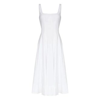 Staud Midi Dresses, female, White, Size: S Wells Dress