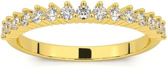Pompeii3 3/8Ct Round Cut Designed Anniversary Band 14k Gold Lab Grown