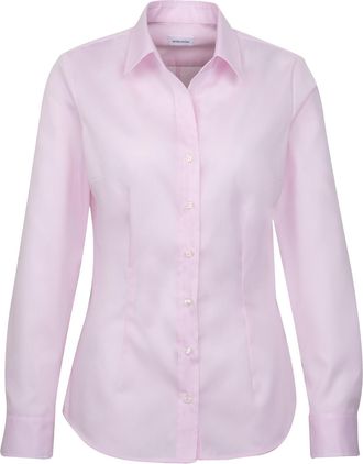 Seidensticker Hemdbluse SEIDENSTICKER Schwarze Rose, Damen, Gr. XS(34), rosa (pink), 100% Baumwolle, unifarben, slim fit, ohne Ausschnitt, Blusen Hemdbluse, 1/1 Kra