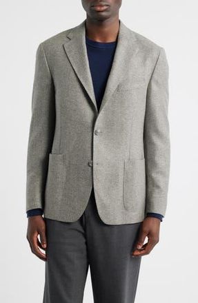 Vince Icon Relaxed Fit Heathered Grey Brushed Cashmere Sport Coat in Light Grey at Nordstrom Rack, Size 38 Regular
