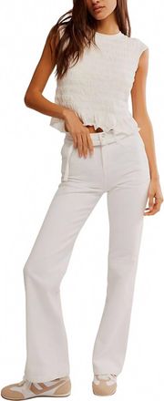 Free People Sabine Slim A Line Jeans In Optic White