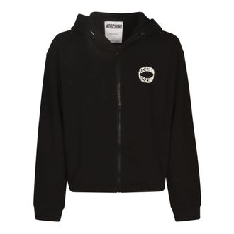 Moschino Stijlvolle Sweaters Collectie - Heren - Vesten met rits - Zwart - L - Hoodies & sweatvesten