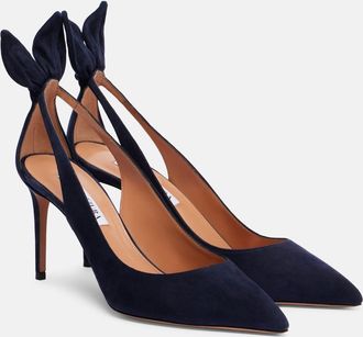 Aquazzura Pumps Bow Tie 85 in suede