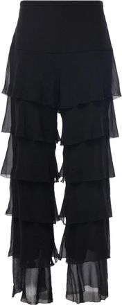 Valentino Garavani Wijde broek - Dames - Wijde Broeken - Zwart - S - Broeken