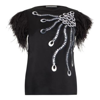 Alberta Ferretti Dames, Tops, Zwart, Maat: S Zijde