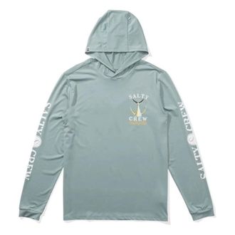 Salty Crew Tailed Sunshirt Mens Mackerel Blue Hooded Pullover GBO1047