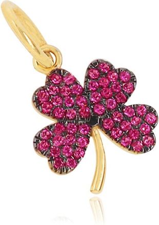 The Lovery Ruby Clover Charm