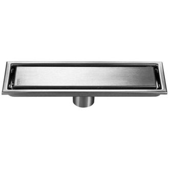 OEM Scarico A Pavimento Invisibile, Rinforzato, In Acciaio Inox 304, Rettangolare, Con Superficie Spazzolata, 10x20 Cm