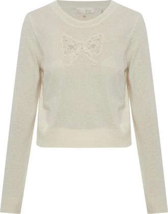 LoveShackFancy Mingley Jumper - Knitwear - Mujer - Beige - XS