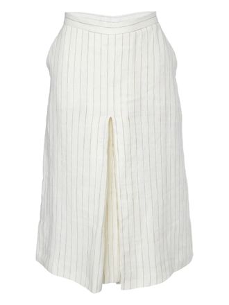 Max Mara pinstriped culottes - White