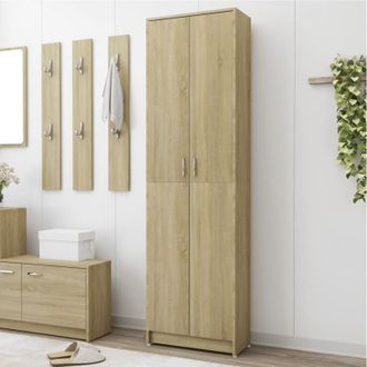 vidaXL Armario Pasillo Contrachapada Color Roble 55x25x189 Cm Vidaxl