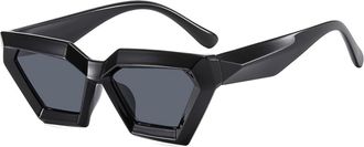 Generic Trendy Square Frame Men And Women Sunglasses For Outdoor Commuting Vacation Sports Shopping Street Shooting Sun Glasses(Black)