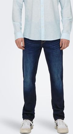 Only & Sons Slim-fit-Jeans ONLY & SONS ONSLOOM SLIM JAX DBD 9138 DCC DNM NOOS, Herren, Gr. 29, L&auml;nge 30, blau (dunkelblau denim), Denim/Jeans, Obermaterial: 93% B